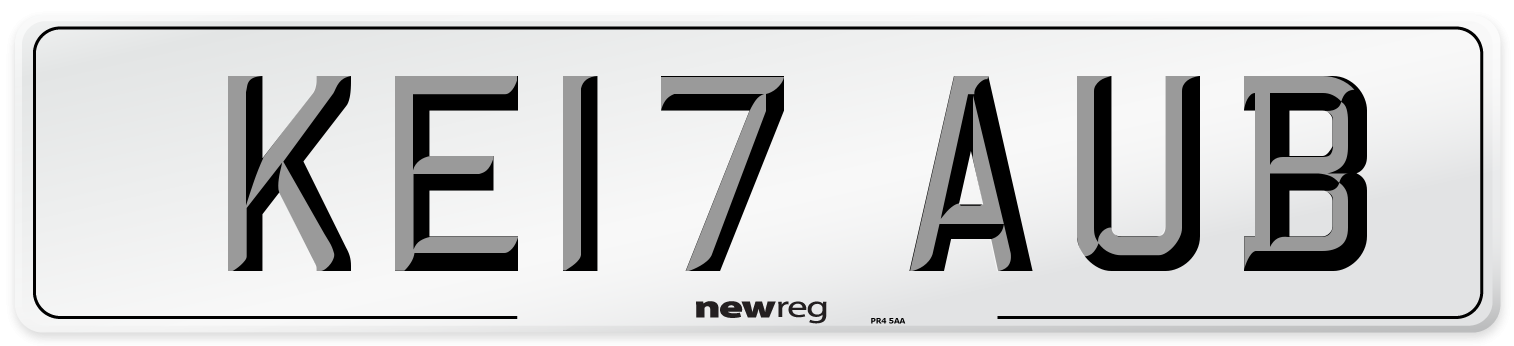 KE17 AUB Number Plate from New Reg